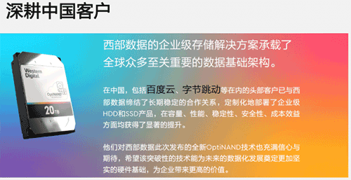 西部数据OptiNAND 技术重塑磁盘架构，全面强化硬盘能力