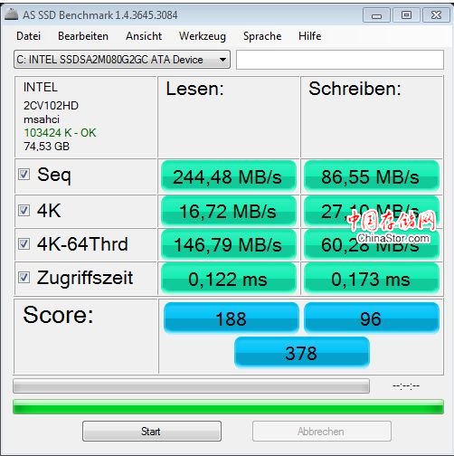 AS SSD Benchmark SSD固态硬盘测试软件中的战斗机