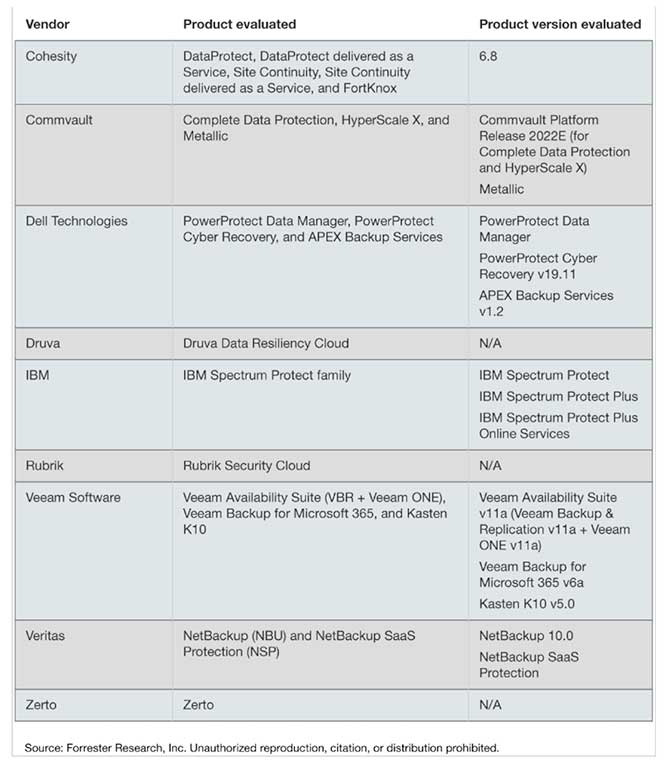 Forrester Wave：2022年第四季度数据弹性解决方案市场分析