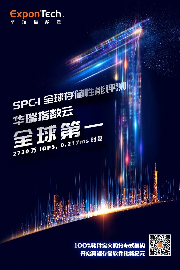 全球第一！华瑞指数云ExponTech创造SPC-1全球存储性能新世界纪录