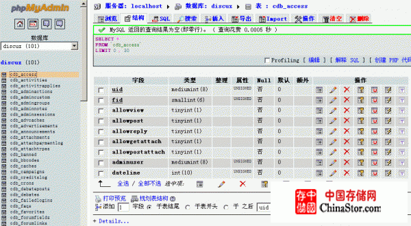 phpMyAdmin 截图