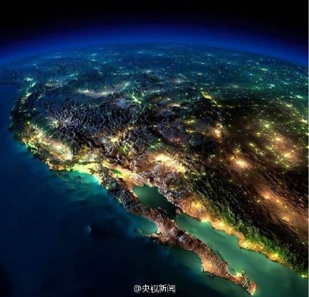 好美！NASA航拍地球夜景(组图)