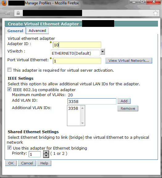 向桥接适配器添加额外的 VLAN