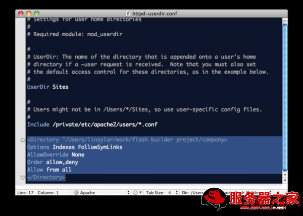mac的apache配置 - SylarLin - 低调做人高调做事