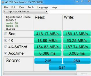金泰克ssd跑分