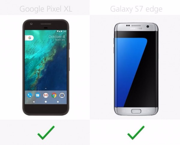 旗舰谁更强 谷歌Pixel XL/三星S7e比参数