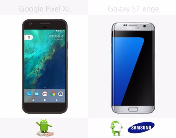 旗舰谁更强 谷歌Pixel XL/三星S7e比参数