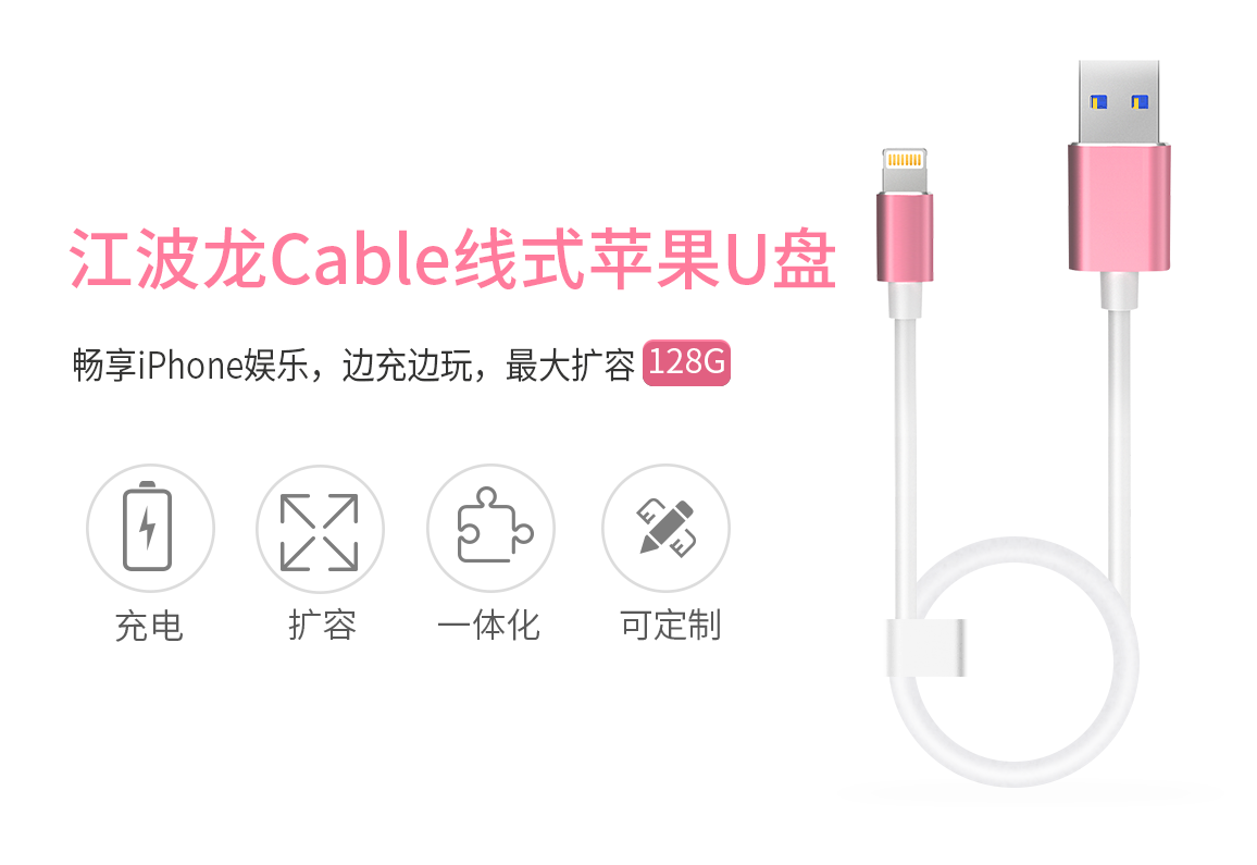 江波龙Cable线式苹果U盘