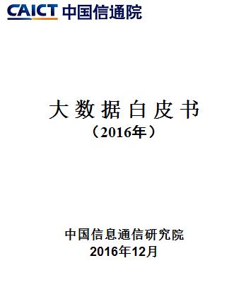 大数据白皮书（2016年）