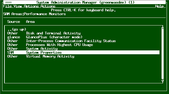 HP-UX 系统有一种名为SAM管理工具