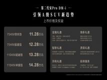 比亚迪第二代宋Pro DM-i焕新上市，A级SUV冠军11.28万元-14.28万元